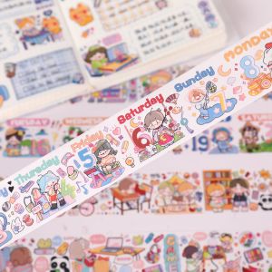 Bộ Sưu Tập Dán Giấy Dễ Thương Big Emoticon Dải Dầu Đặc Biệt 6 Mét Dải Đậu Hũ Dán Giấy Trang Trí Mùa Xuân Dán Giấy Tự Làm Cho Bạn Thân