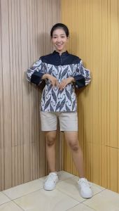 Putri Nasya - Atasan Batik Big Size Blouse Panjang Wanita FBY Kantor Formal Bahan Katun Baju Kerja Motif