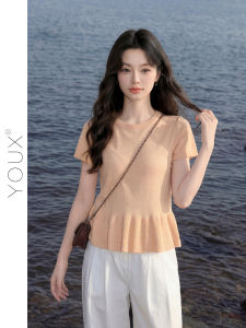 YOUXIANG | Áo Knit Thiết Kế Giảm Cân Phong Cách Mềm