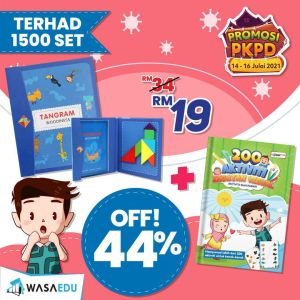 Permainan Tangram Buku 200 Aktiviti Visual Kanak-kanak Edutoys Puzzle For Kids