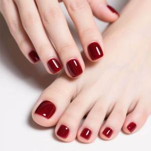LuckFavor | Sơn Móng Chân Nhanh Khô Mùa Hè Đỏ Trắng Không Độc