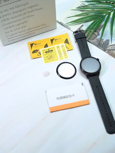 RICHMENT 9H Tempered Glass Ultra Thin Transparent Scratch Resistant Screen Protector Film for Oneplus Watch 3 43MM/ 46MM Fingerprint-Resistant Explosion-Proof Anti-Shock Glass Film