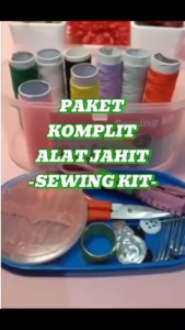Sewing Set Kit Peralatan Jahit Kotak Box Alat Menjahit Benang Jarum Peniti Meteran Gunting Baju Kain - GP Mall