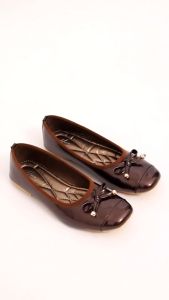 Sepatu Flatshoes Wanita Nathalie Model Pita Bahan Shimmer Anti Slip istimewa Premium