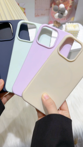 Solid Color Liquid Silicone Magsafe Phone Casing untuk iPhone 11 12 13 14 15 Pro Max Casing iphone 13 13promax 11promax Case Ponsel Pengisian Daya Nirkabel Magnetik