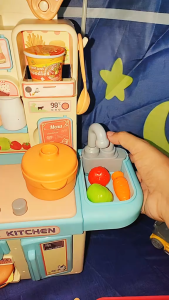 Mini Kitchen Toy Cooking Set Toys Assemble Toy Play and Pretend Toys Gift For Girls Play House
