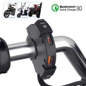 Waterproof PD 30W Motorcycle Handlebar USB Charger QC 3.0 Type C Moto Adapter Power Supply Socket For Moto Accessories Phone Charger 12V 24V