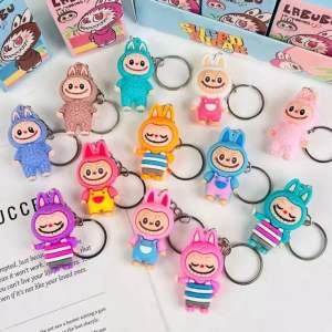 LABUBU Gantungan Kunci Labubu Karakter Ganci Tas Motor Mainan Anak Cute Monster Character Keychain LaBubu
