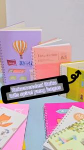 SOS Buku Tulis Spiral A5-80 Biasa Cover Plastik /Buku Spiral/Catatan/Note Book/Notebook