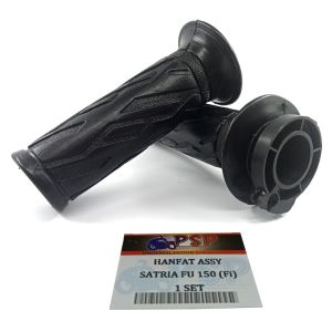 HANDFAT ASSY SATRIA FU 150 Fi INJEKSI (Lubang 1) - Hanfat Handgrip Karet Gas + Pipa SUZUKI SATRIA FU 150 Full Injeksi (Harga Per set isi 2)