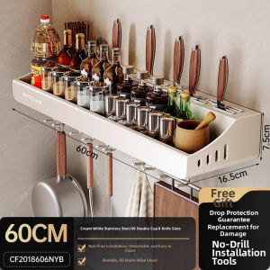 ERMO | Kitchen Spices Rack Multi-function Corner Wall-mounted Stainless Steel