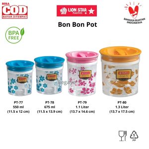Lion Star Toples Plastik Bening | Toples Lebaran 2025 | Bon Bon Pot Toples Kue dan Camilan BPA Free