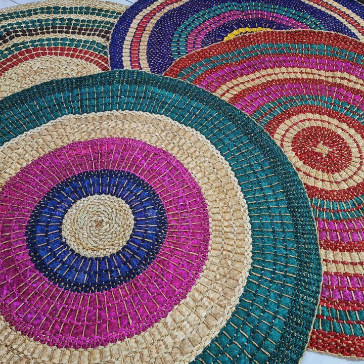 native carpet makapal banig pandan carpet 60 inches diameter export