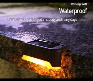 IP65 Waterproof Outdoor Solar Light LED Stair Steps Fence Light Pathway Wall Garden Lamp Outdoor Lightning Lampu 太阳能壁灯