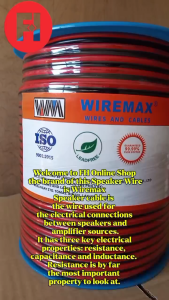 WIREMAX SPEAKER WIRE BLACK AND RED 16/2 18/2 22/2PER 5 & 2 METERS 99.9% pure copper WIREMAX