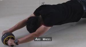 CHAMPS Ab Roller Double Wheel Free Matras CH-AW1B - Alat Olahraga di Rumah Alat Gym di Rumah Alat Pengencang Otot