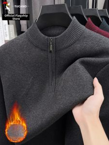 TUCANO | Mens Fleece-Lined High-Zip Sweater