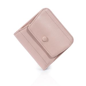 Pomelo Best Women Genuine Leather Small Wallet Rose Pattern Snap Button Coin Pocket