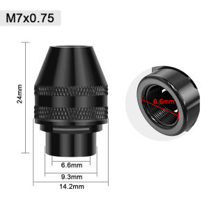 1pc 0.3-3.2mm Multi Drill Chuck Keyless M7/M8x0.75 For Dremel Rotary Tools Keyless Drill Bit Chucks Adapter Converter Mini Chuck