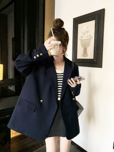 Olive Green Suit Jacket Womens Casual Versatile Korean Style Autumn New Arrival Fashionable Office Wear Long Sleeve Button up