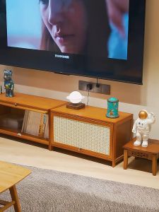 Lemari TV Kayu Meja TV Minimalis Lemari Jendela kabinet Multifungsi Rendah Lemari Penyimpanan