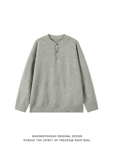 Áo Len Dệt Kim Cổ Tròn Màu Trơn Giản Dị Thời Trang Thu Đông Thường Ngày Đa Năng Thoải Mái Thoáng Khí Thoải Mái Cho Thanh Thiếu Niên