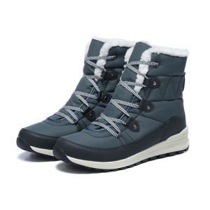 Rockmark Waterproof Non Slip Outdoor Snow Boots Womens Fleece-lined Thickened Winter Boots Plus Size Northeast Cotton Padded Shoes