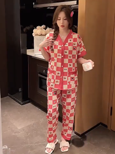 🫰🏻 Sweetie Store 🫰🏻 [ READY STOCK ] Women Pyjamas Short Sleeve & Long Pant Nightwear Size M-4XL 5 Design