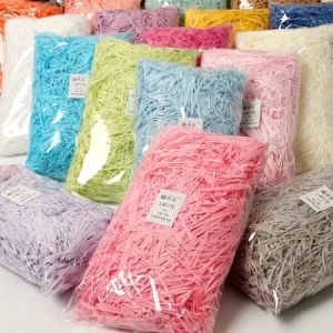 1pack 100g Shredded Paper Colorful Paper Gift Packaging Paper Fillers Crinkled Crushed Recycled Paper