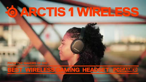 SteelSeries Arctis 1 Wireless Gaming Headset (Black) – USB‑C 2.4 GHz Dongle Detachable ClearCast Mic 25 h Battery