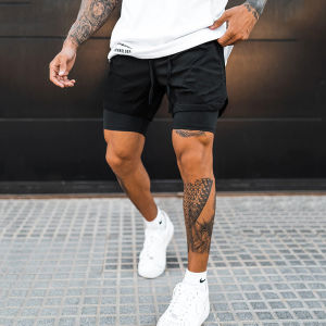 Mens American Basketball Shorts Quick Dry Elastic Fitness Training Five-Quarter Length Swimming Pants Breathable Comfortable Summer Sportswear