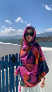 C1814 Khăn Choàng Cổ Áo Choàng Thổ Cẩm Boho 180X100Cm Mềm Mại Phong Cách Vintage Làm Quà Tặng Chụp Hình Du Lịch Đi Làm Đi Chơi Đi Công Tác