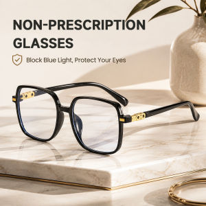 Blue Light Blocking Glasses Square Cat Eye PC Frame Clear Lens Eyewear for Women Men Fashion⚡PH deliveryIn stock⚡