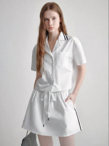 Bộ Đồ Phối Màu Cho Phụ Nữ Mùa Hè Mẫu Mới Elegance và Thể Thao Dây Kéo eo Ôm Sát