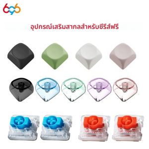 อุปกรณ์เสริมฟรี คีย์แคปสีพื้นแบบไขว้ แกนขาตั้งกล้องแบบสั้นโปร่งใสสูง ระดับสูง