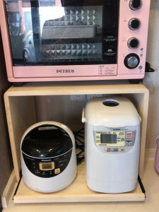 YIMUJIZHU | Appliance Storage Rack for Microwave Rice Cooker Oven