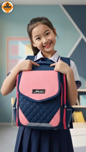 Ba Lô Chống Gù Cho Bé Gái Xbags Xb3107 Chống Nước Chống Sốc Nhiều Ngăn Tiện Dụng Màu Hồng Dễ Thương Mở Rộng 180 Độ!