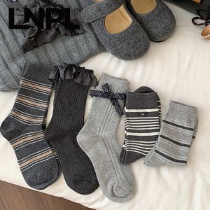 Stylish College Style Womens Mid Calf Socks