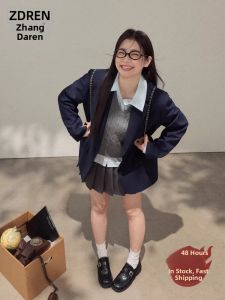 ZHANGDAREN | Bộ Quần Áo Giảm Cân Dành Cho Người Mập Bao Gồm Chân Váy Áo Blouse Và Áo Khoác
