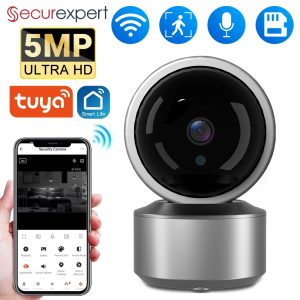 5MP WiFi Baby Monitor Security Camera Tuya Smart Life APP 355° PTZ Auto Tracking IR Night Vision 2-Way Audio Indoor IP Cam