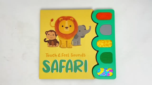 Noisy Animal Safari Sensory Touch & Feel Sound Book For Toddlers (Hardcover)