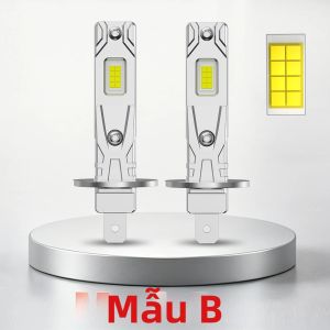2 Chiếc Canbus LED Bóng Đèn Pha H1 Mini Không Dây Không Quạt 7535 CSP Turbo LED 12V Đèn Ô Tô 6000K Ánh Sáng Trắng Cho Ô Tô
