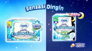CHARM Pembalut Cooling Fresh Night 29cm Wing 10pads x3