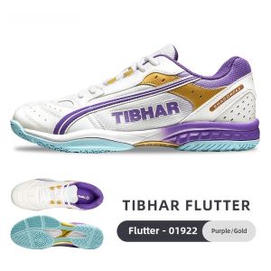 TIBHAR Table Tennis Shoes Mens Womens Competition Anti-slip Sports Shoes 2024 New Breathable Shock Absorption Training Shoes