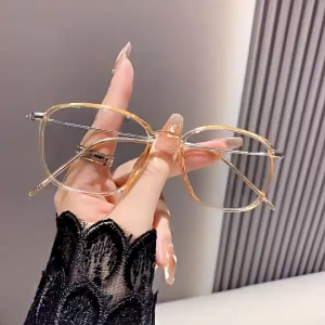 Metallic-ARPT013 Kacamata lensa photocromic anti radiasi wanita pria kacamata Kotak Bingkai Titanium komputer Anti UV