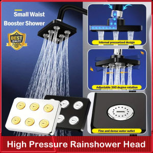 ⭐️【Local warehouse+COD】⭐High Pressure Rainshower Head Magic Water Flow Rainfall Shower Head Water-saving Shower Bathroom Accessories 360° Rotatable Top Spray Internal Pressure Storage and Booster Design
