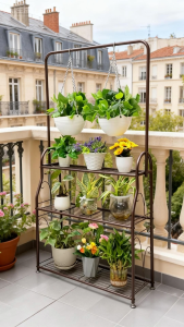 Large Capacity 3/4 Tier Metal Plant Stand Indoor OutdoorFlower Stand for Multiple PotsHeavy Duty Plant Stands-CZH