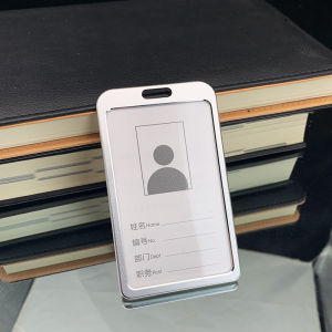New Aluminum Alloy Hard Shell Metal ID Card Holder Lanyard Campus Badge Cover Protective Case for Work Identification Cards