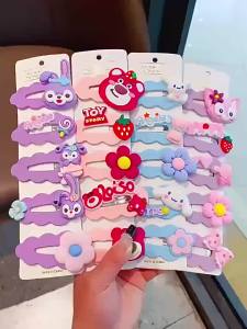 Bella 【จัดส่งในท้องถิ่นในประเทศไทย】เด็ก Kuromi เครื่องประดับผมสาว คลิปด้านข้าง 2025สไตล์ใหม่ไม่ทําลาย Hairpin อบสดสไตล์หวานวัสดุอื่นๆ