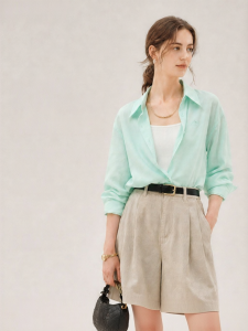 INMAN | Lyocell Linen Simple Folded Cuff Shirt